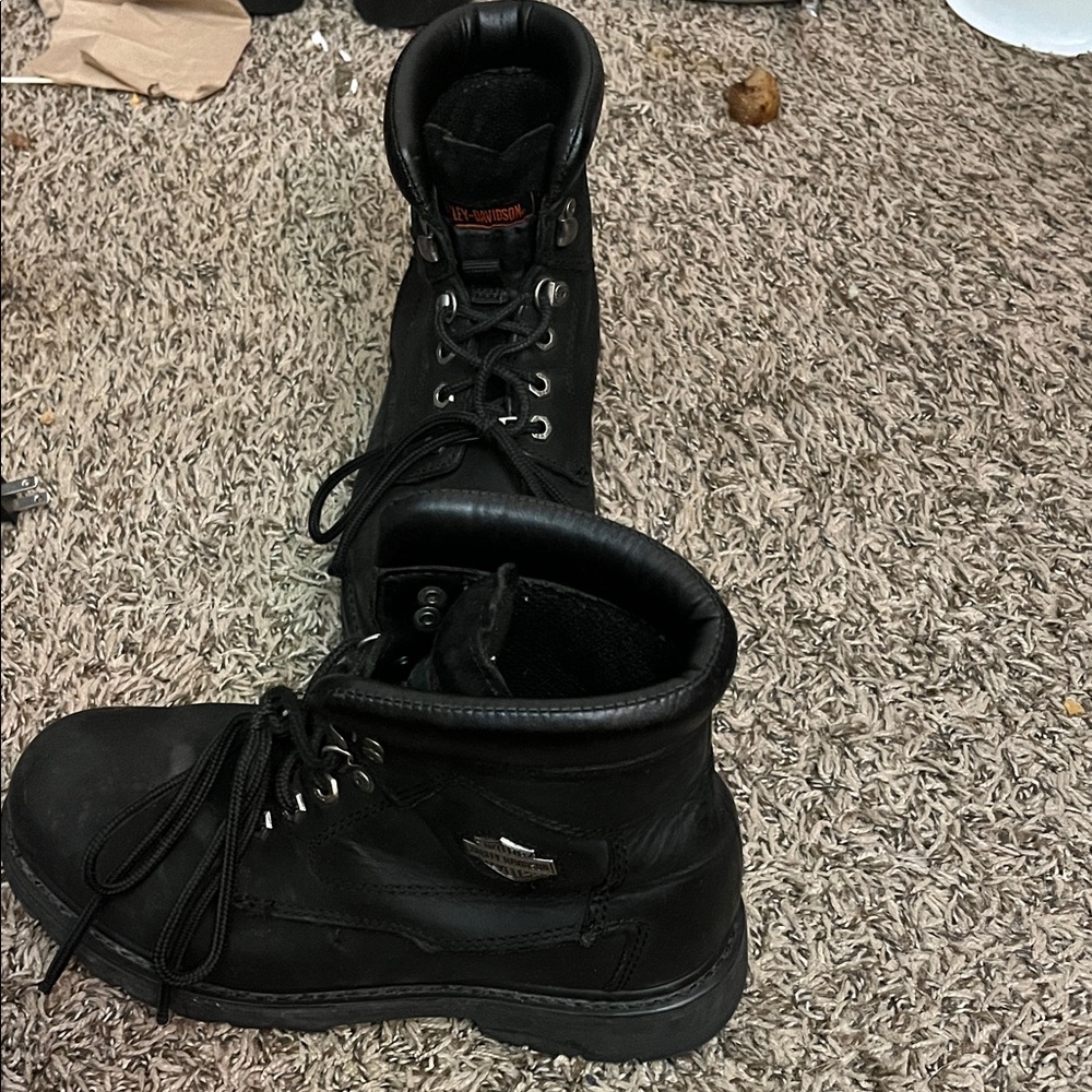 Harley-Davidson Men's Black Lace-Up Boots